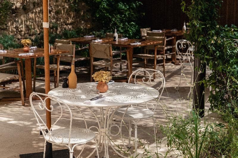 Terrace breakfast, early
