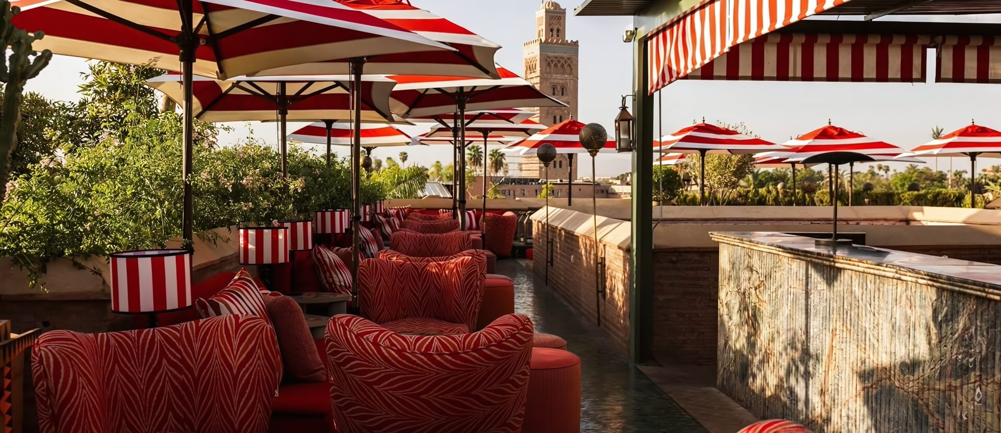 Rooftop Bar Facing the Koutoubia