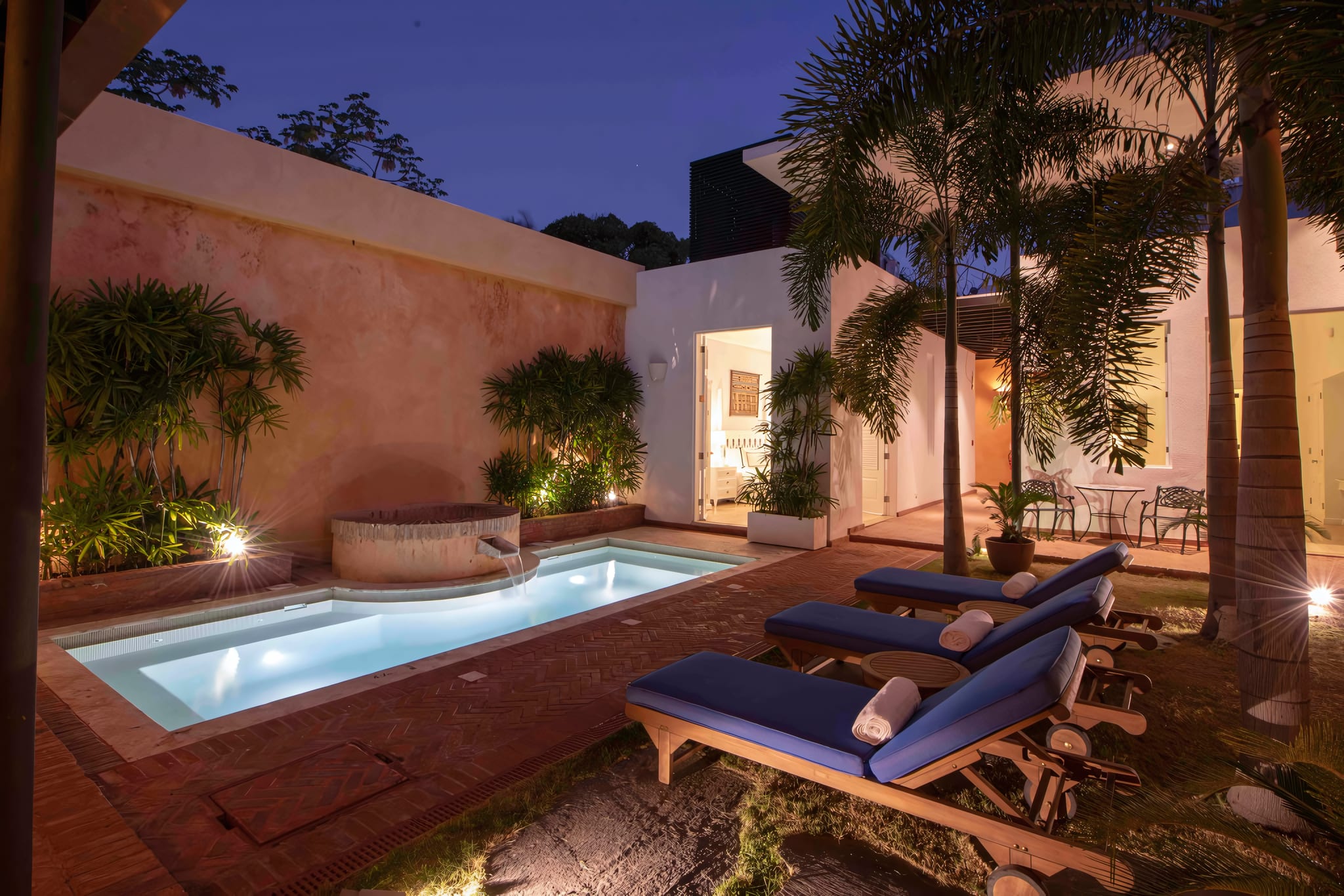 Private Pools Amid Tropical Courtyards