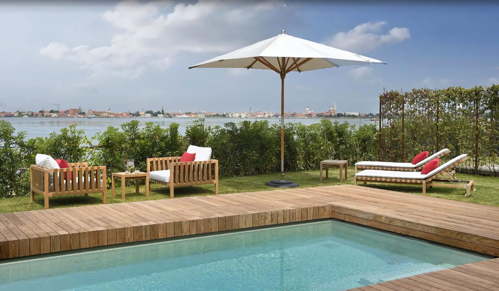Infinity Rooftop Pool Over the Lagoon