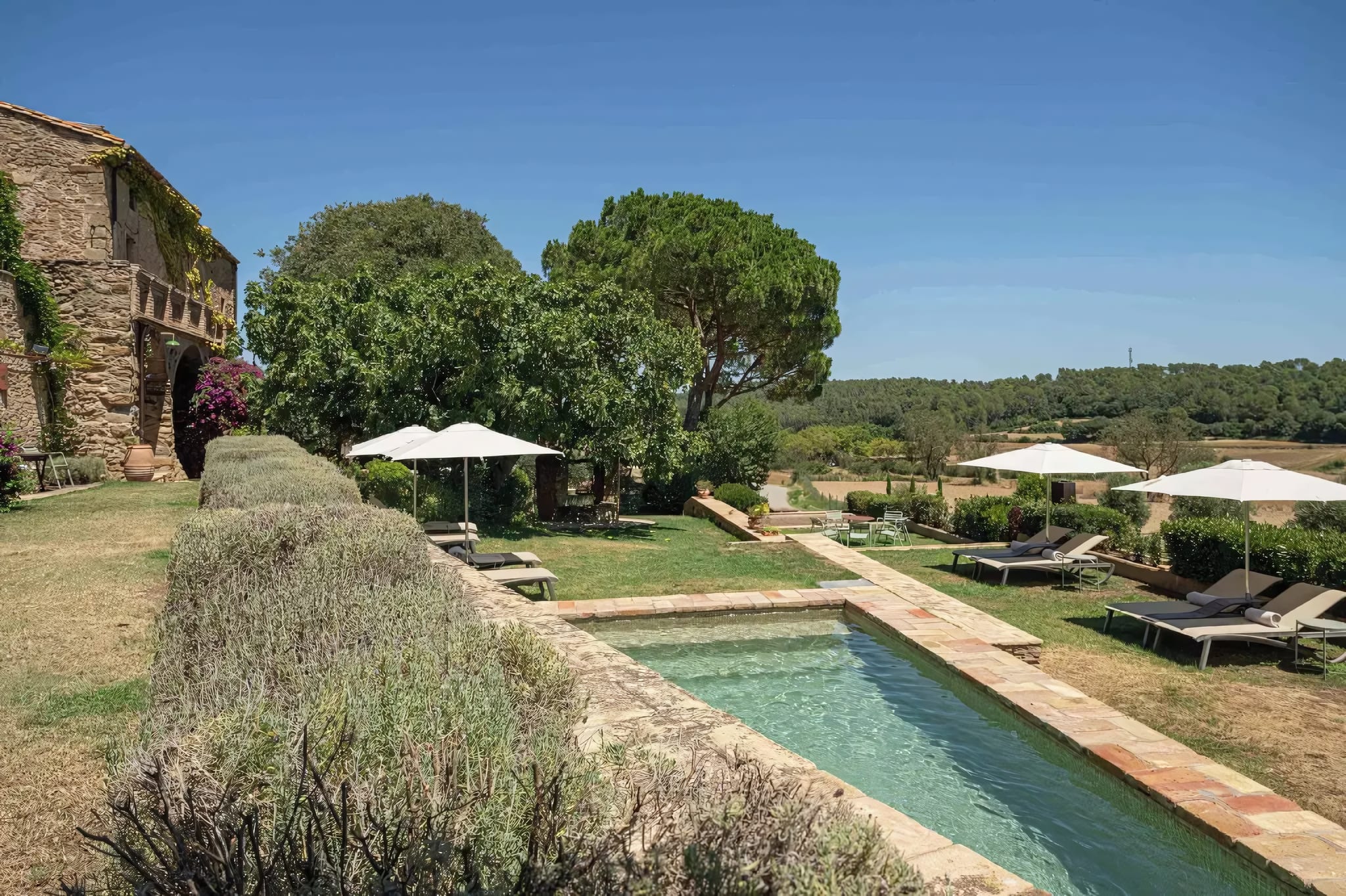 Pool With Medieval Village Views
