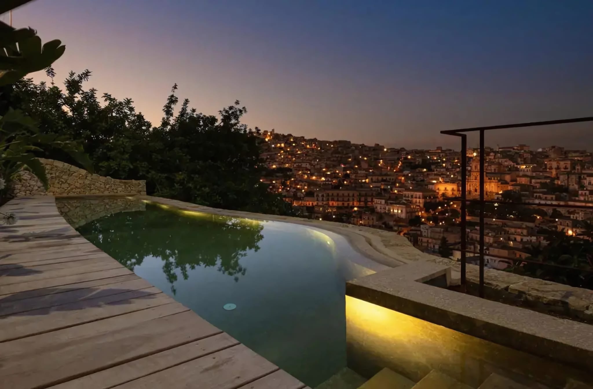 A Seasonal Pool Amid the Old Town
