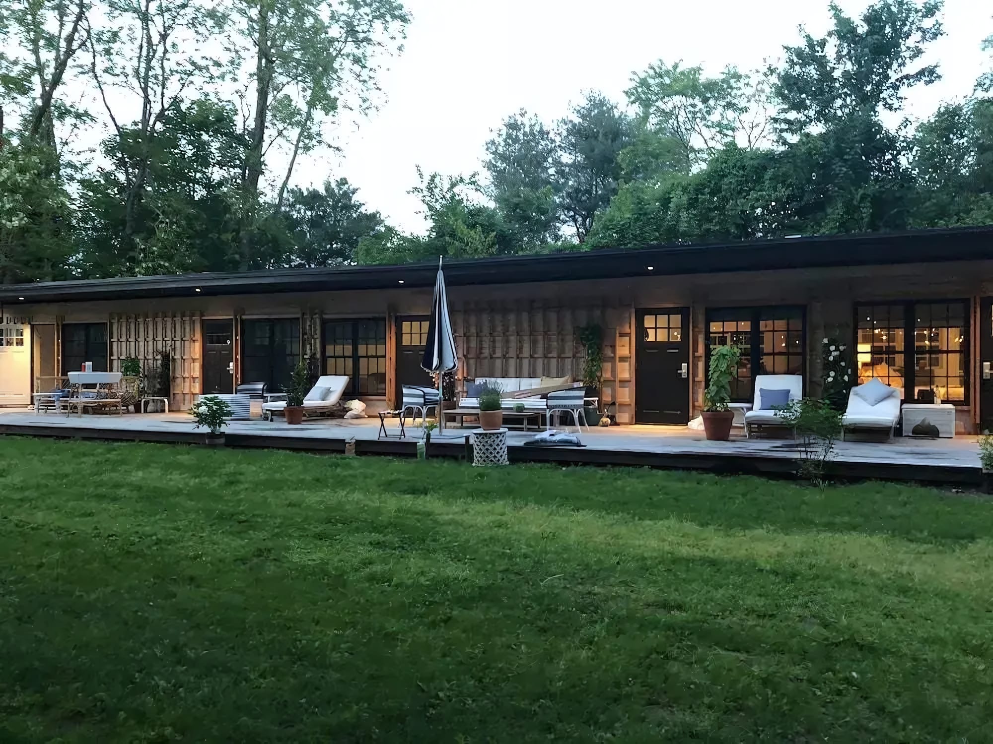 outside