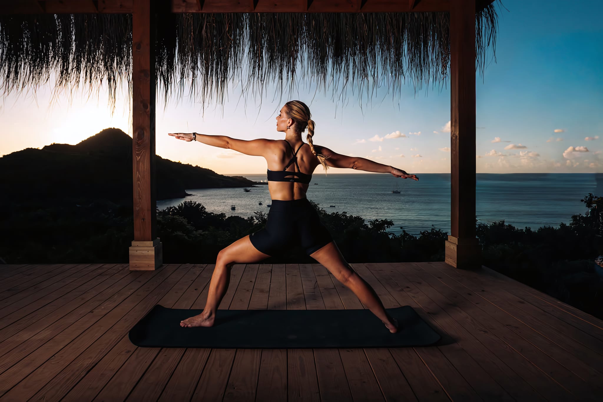Morning Yoga in the Hillside Pavilion