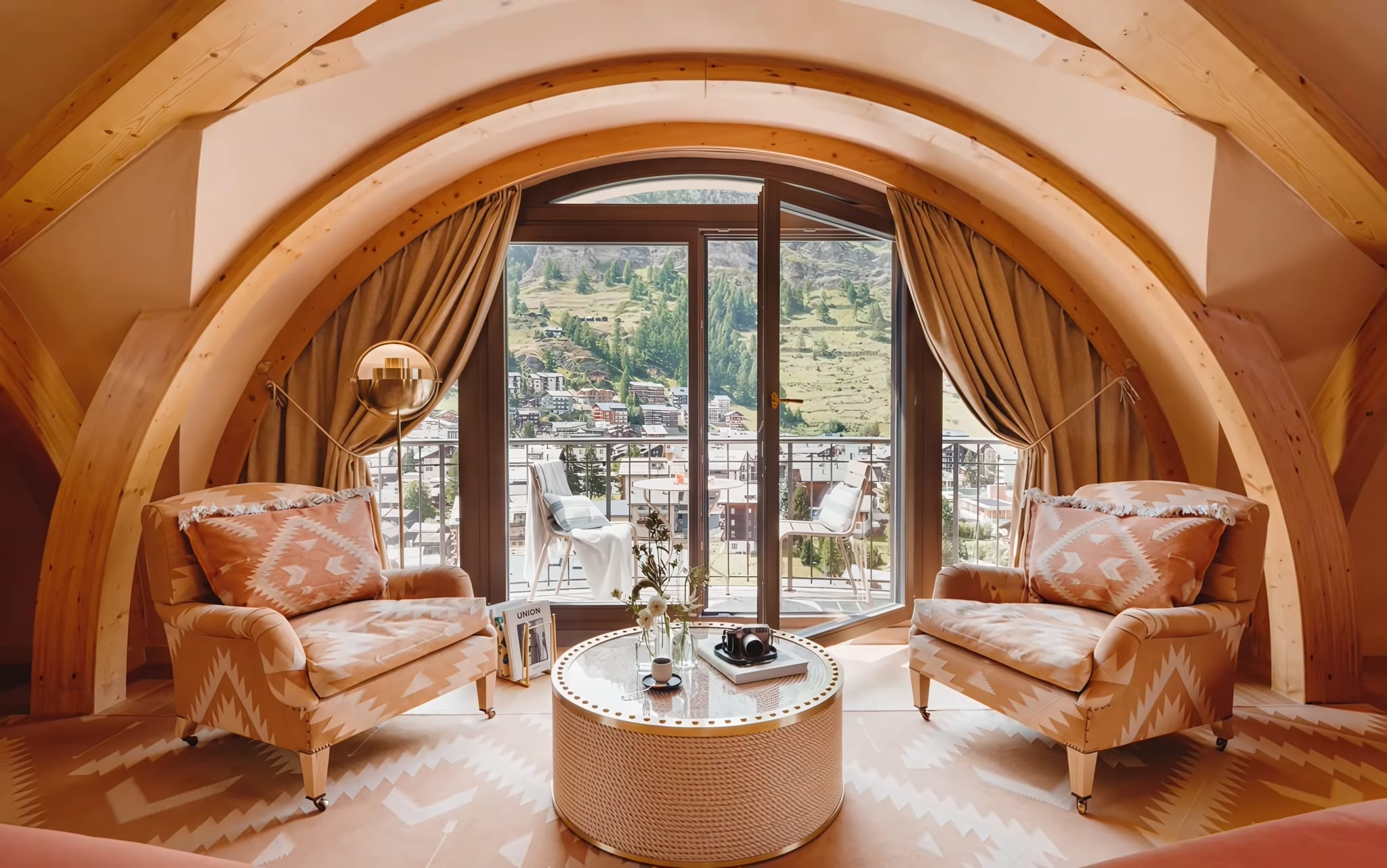 A helicopter lift-off from the Tower SPA Suite