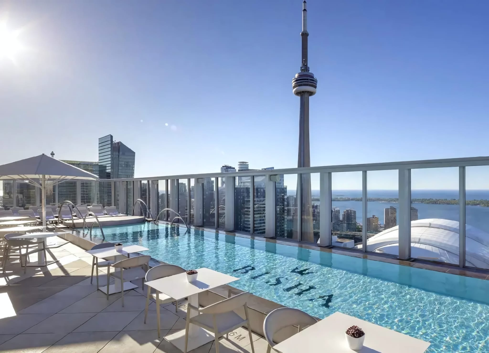 A 44th-floor infinity pool over the Entertainment District