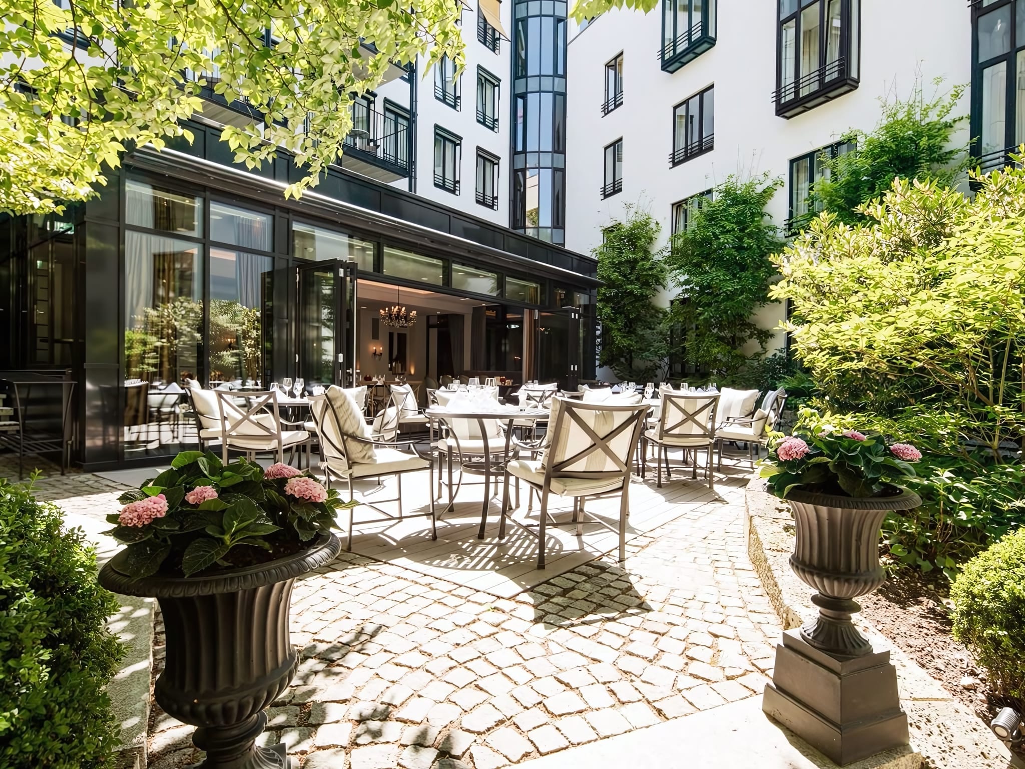 A Quiet Garden Between Two Districts