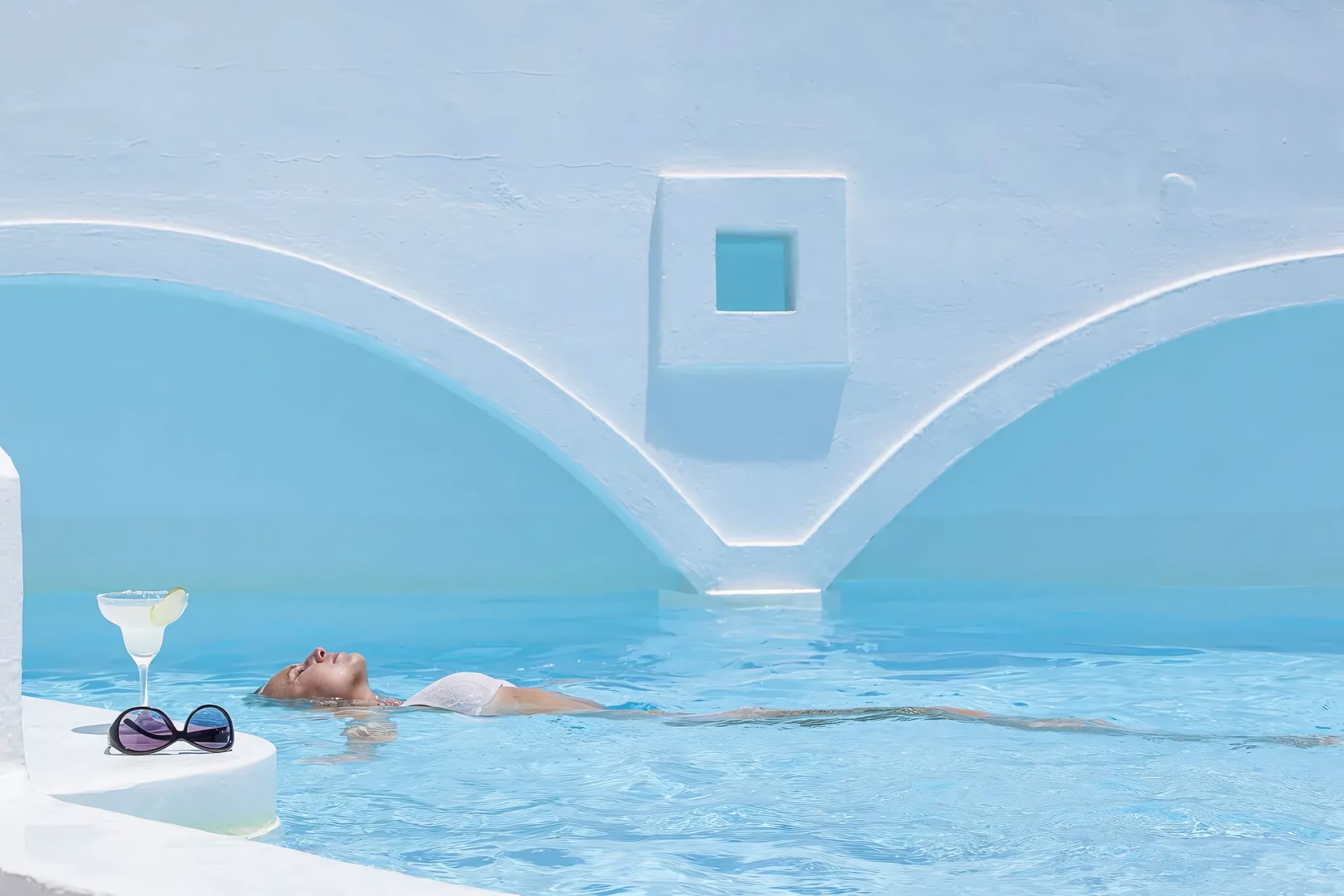 Pool Bar Over the Caldera