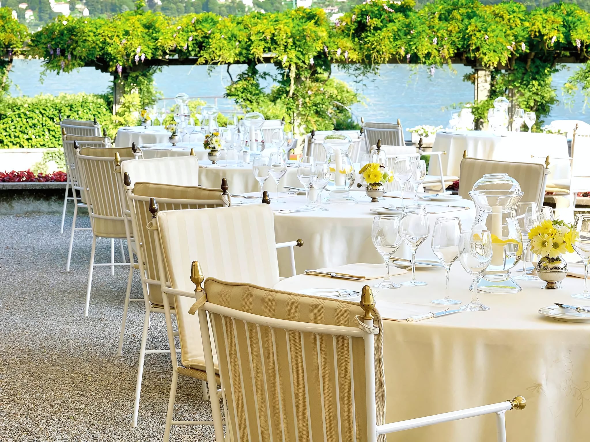 Dinner on the Veranda Above Lake Como
