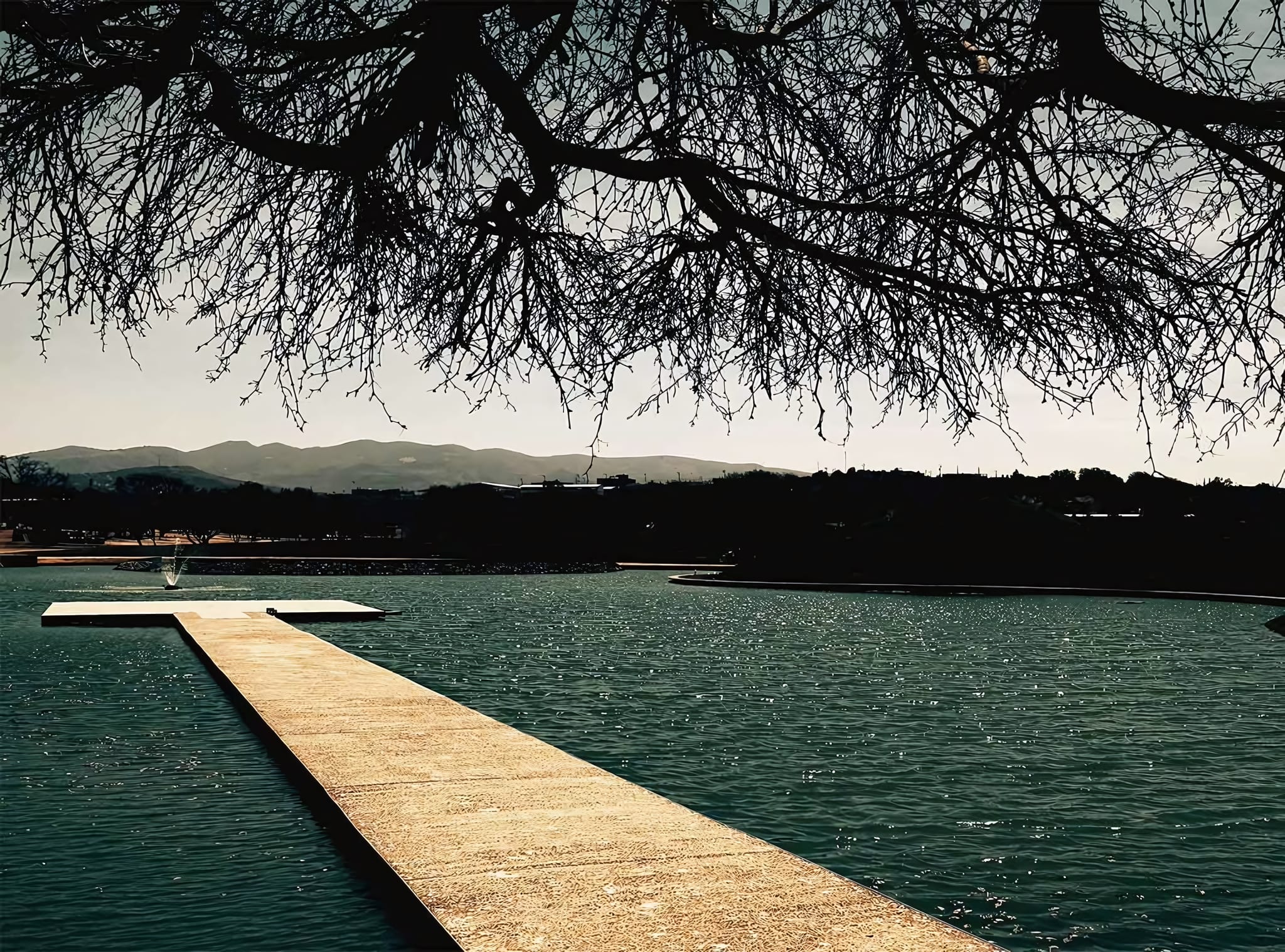A Man-Made Pond at the Center of the Retreat