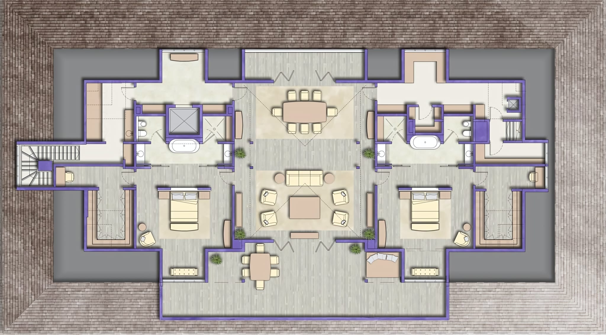 Ocean-View Penthouse Atop the Main Building