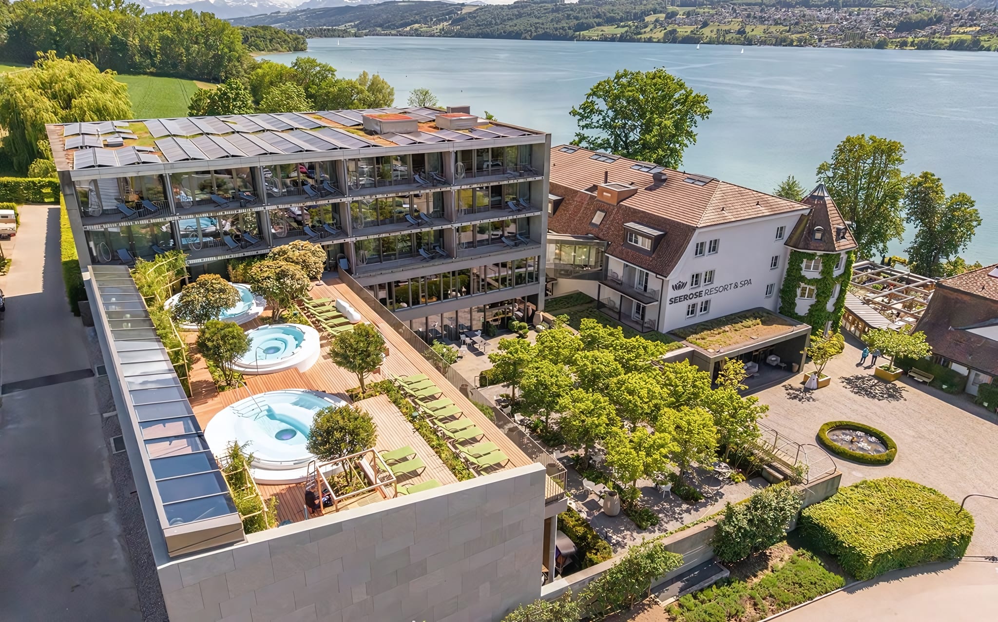 Rooftop Whirlpools Above Lake Hallwil