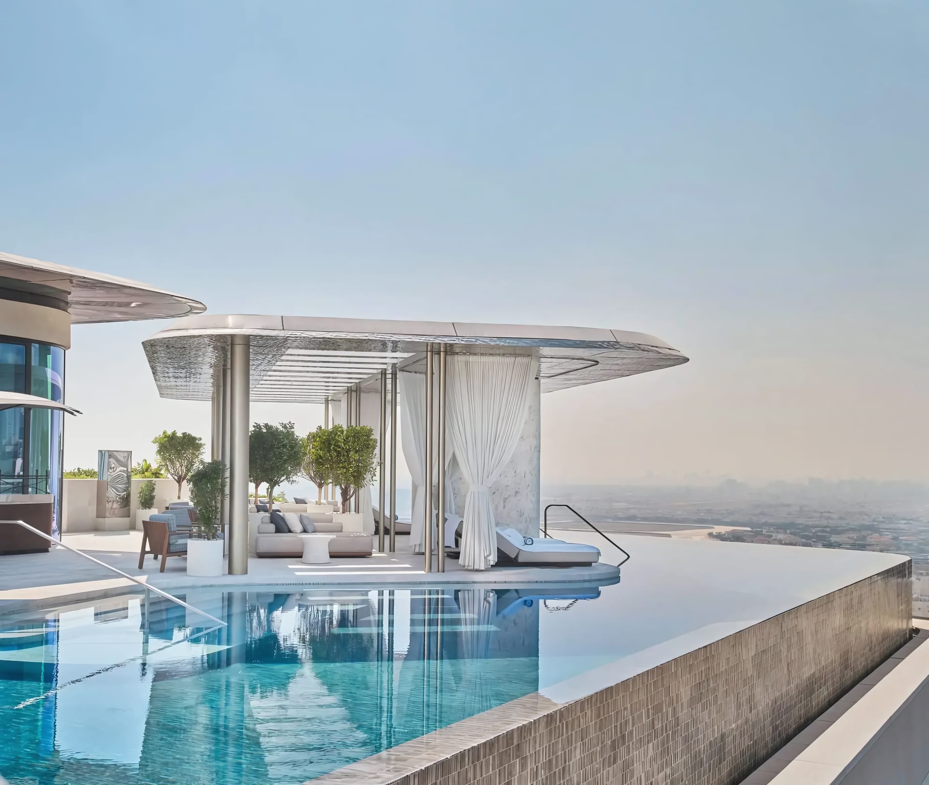 An outdoor pool at the heart of the property