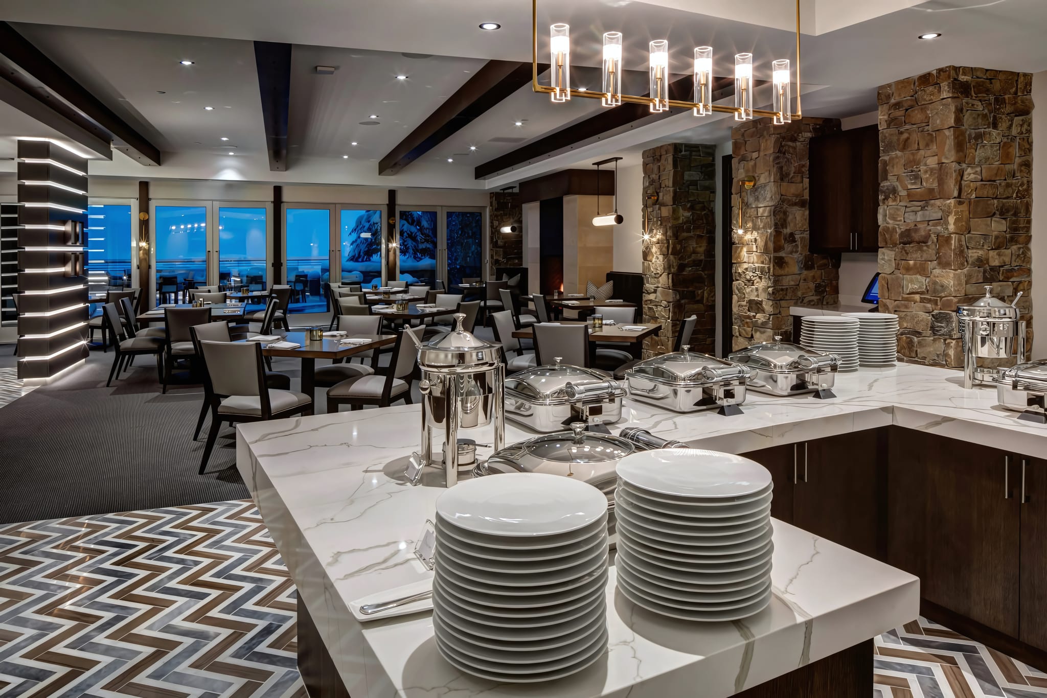 Glitretind Restaurant, Framed by Deer Valley Views