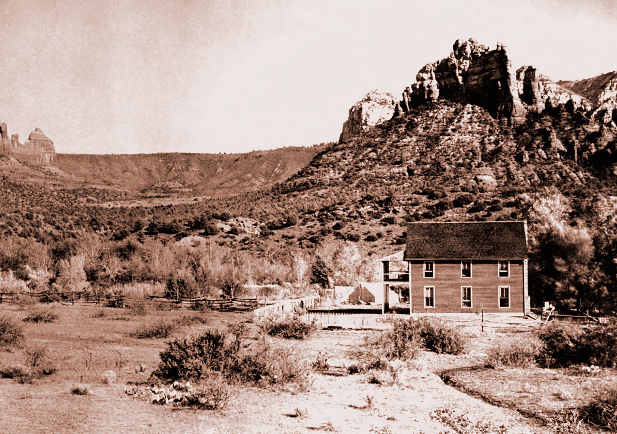 An Adobe Hacienda on the Historic Schnebly Homestead