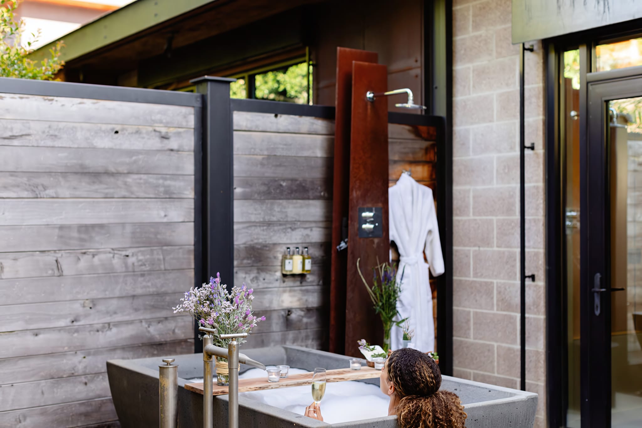 Skip the spa building for the in-suite bathing rituals