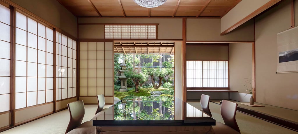 A 1966 teahouse pavilion in the garden