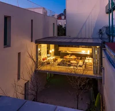 Rooftop at dusk