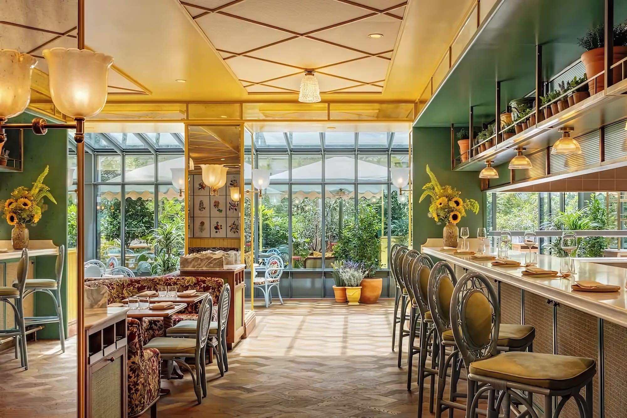 Dining Across Three Spaces and a Full Day